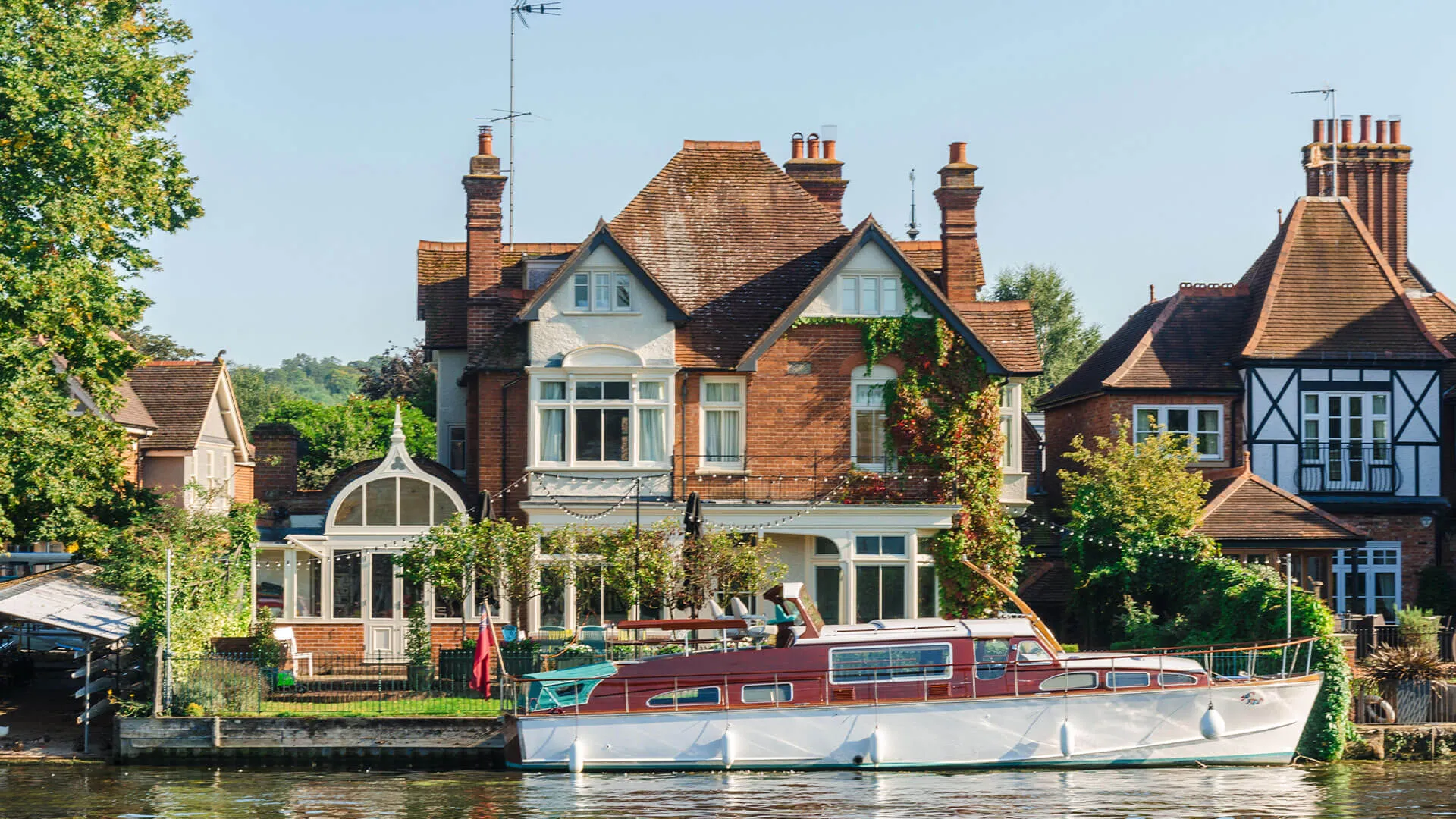 Private home on the River Thames in Marlow, UK.