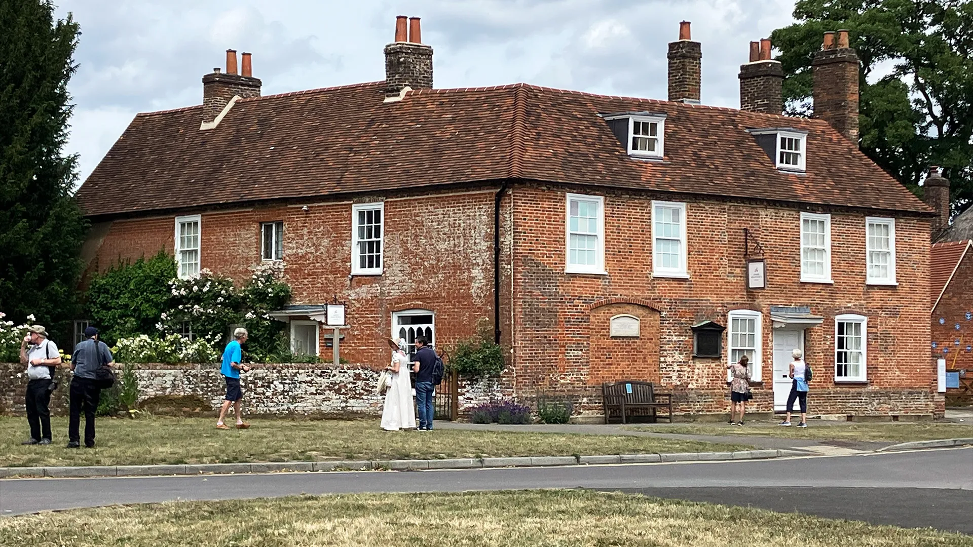 The exterior of Jane Austen's home, Chawton Cottage, in Chawton Village, UK.