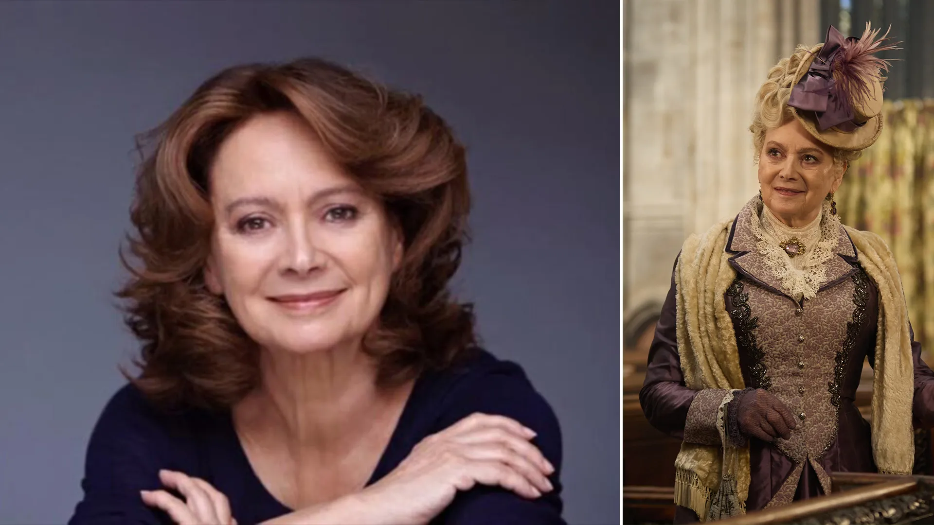 Actor Francesca Annis (left) and her matriarchal character Ann Forsyte in The Forsytes, a period drama from PBS MASTERPIECE.