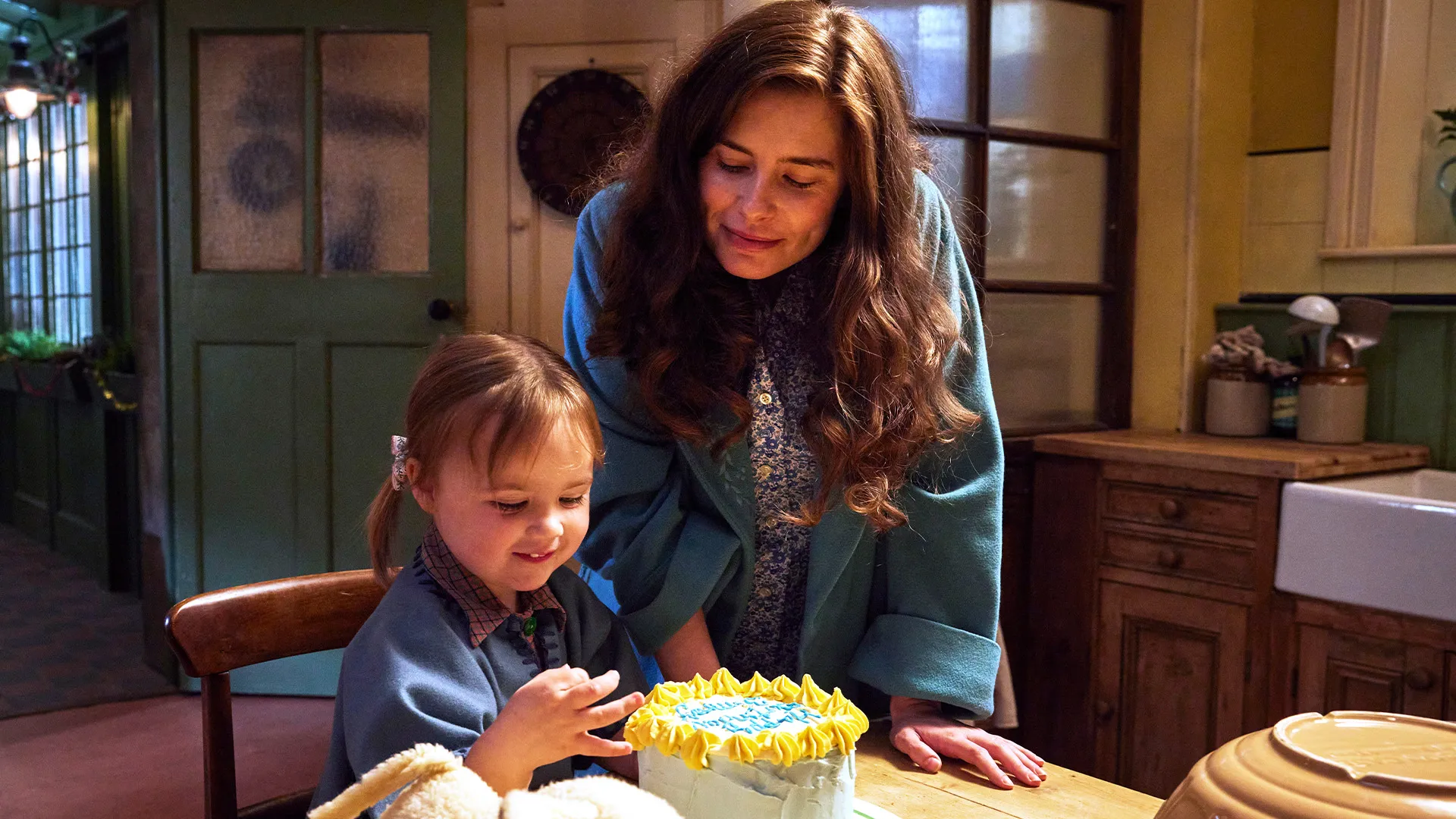 Characters Rosie Herriot and Helen Herriot (Rachel Shenton) in a scene from All Creatures Great and Small Season 6 on MASTERPIECE on PBS.