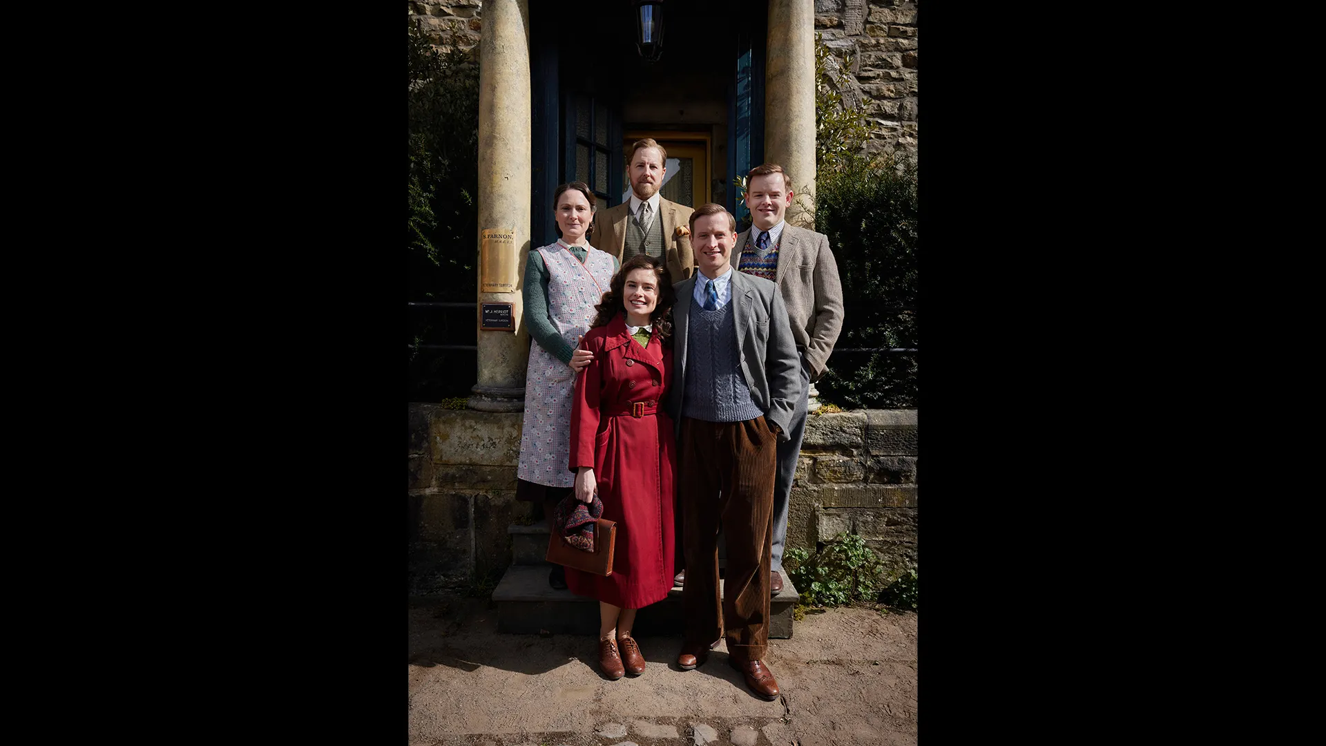 Anna Madeley, Samuel West, Callum Woodhouse, Rachel Shenton and Nicholas Ralph, the cast of All Creatures Great and Small Season 7 on MASTERPIECE on PBS.