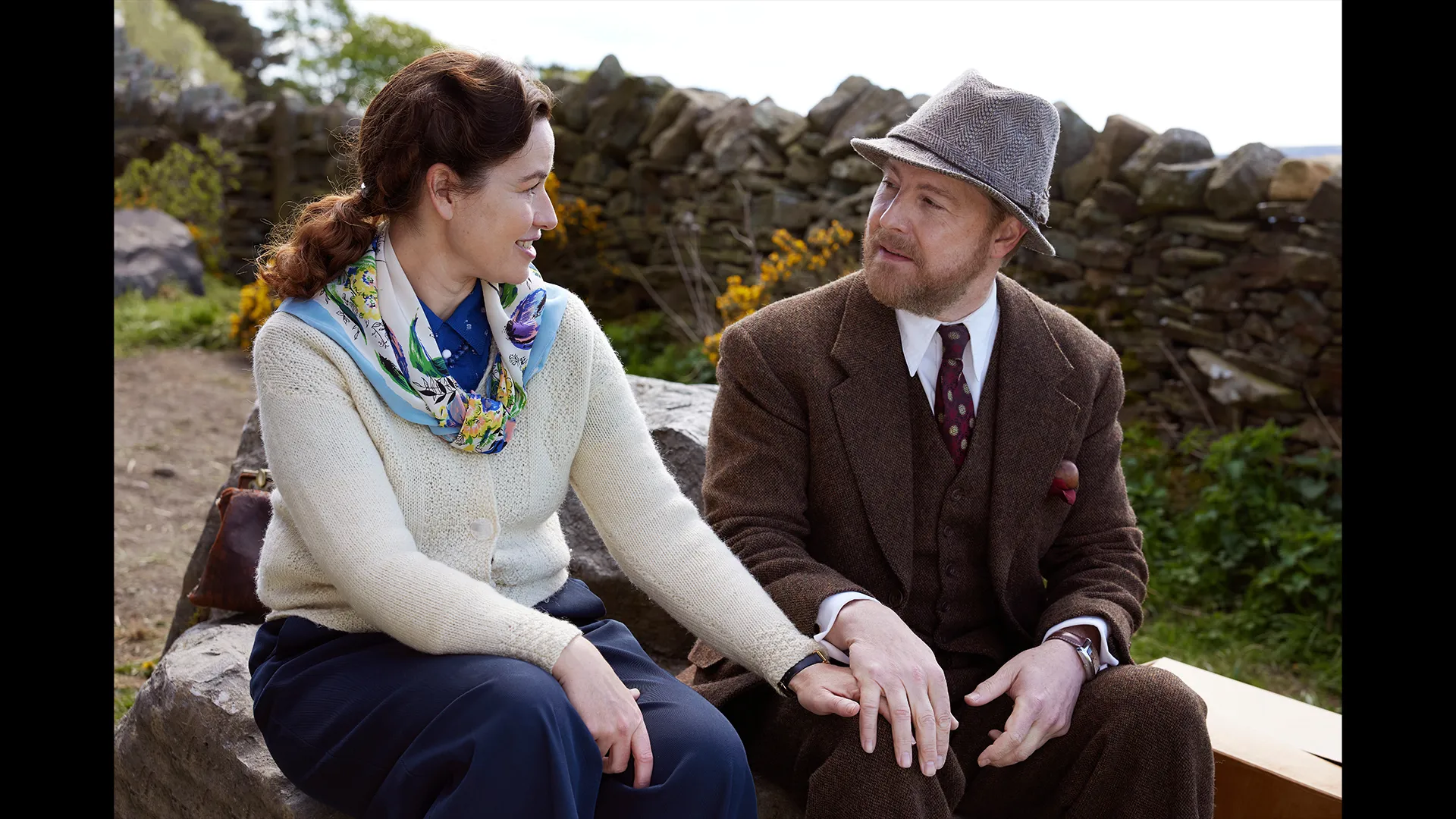 Samuel West and Maimie McCoy in All Creatures Great and Small Season 7 on MASTERPIECE on PBS.