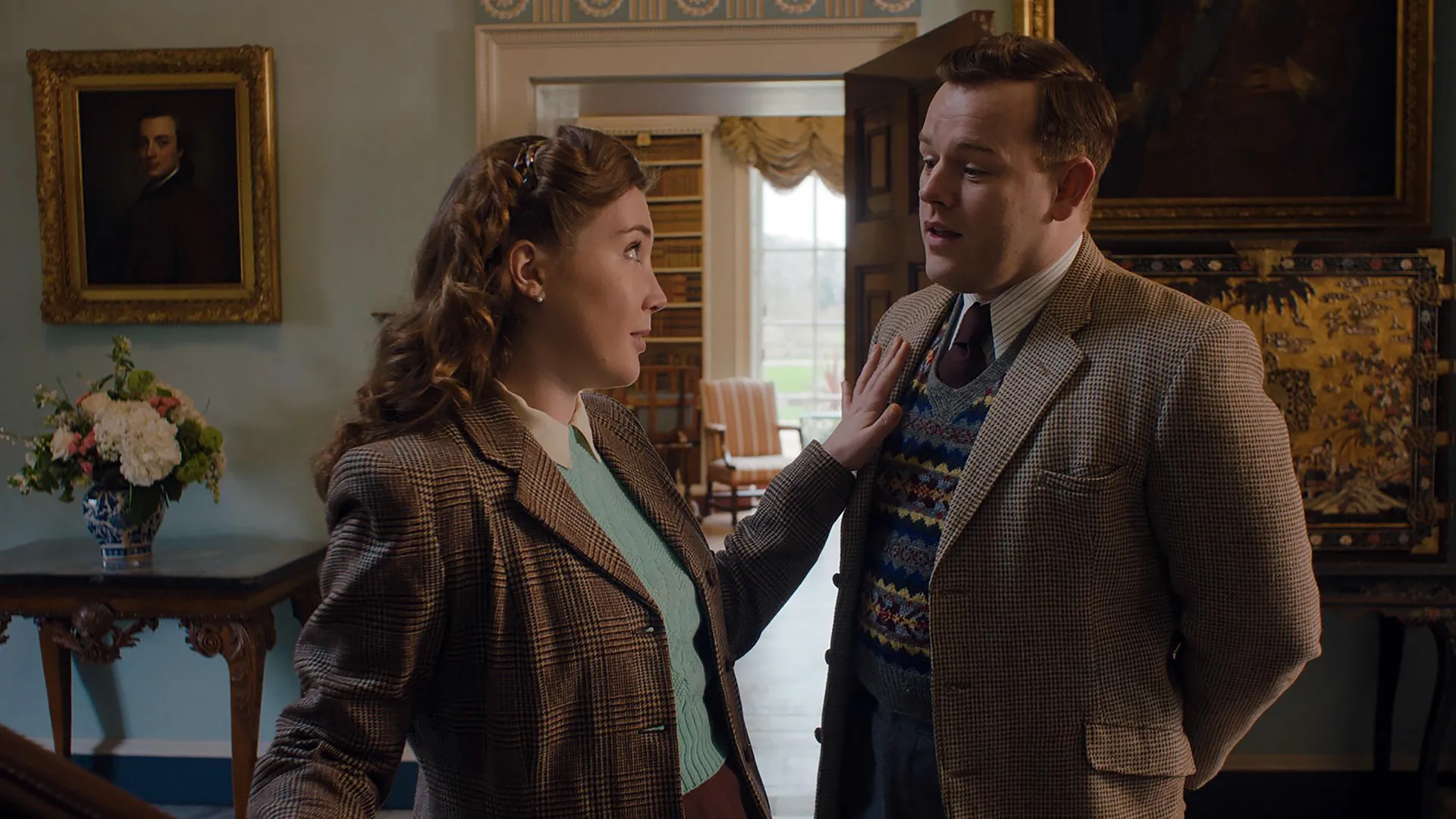 Gaia Wise and Callum Woodhouse in All Creatures Great and Small Season 7 on MASTERPIECE on PBS.