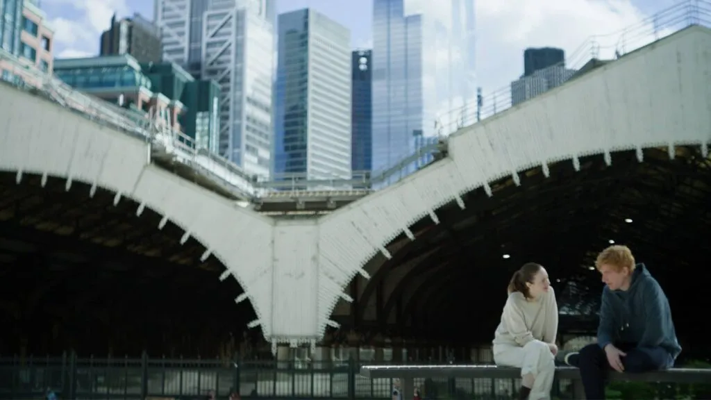 Andrea Riseborough as Alice and Domhnall Gleeson as Jack in Alice & Jack