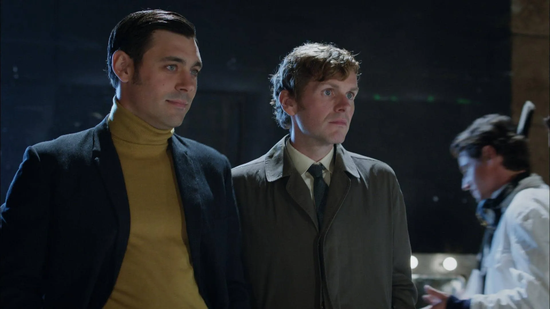 Tony Frisco and Endeavour Morse walking together