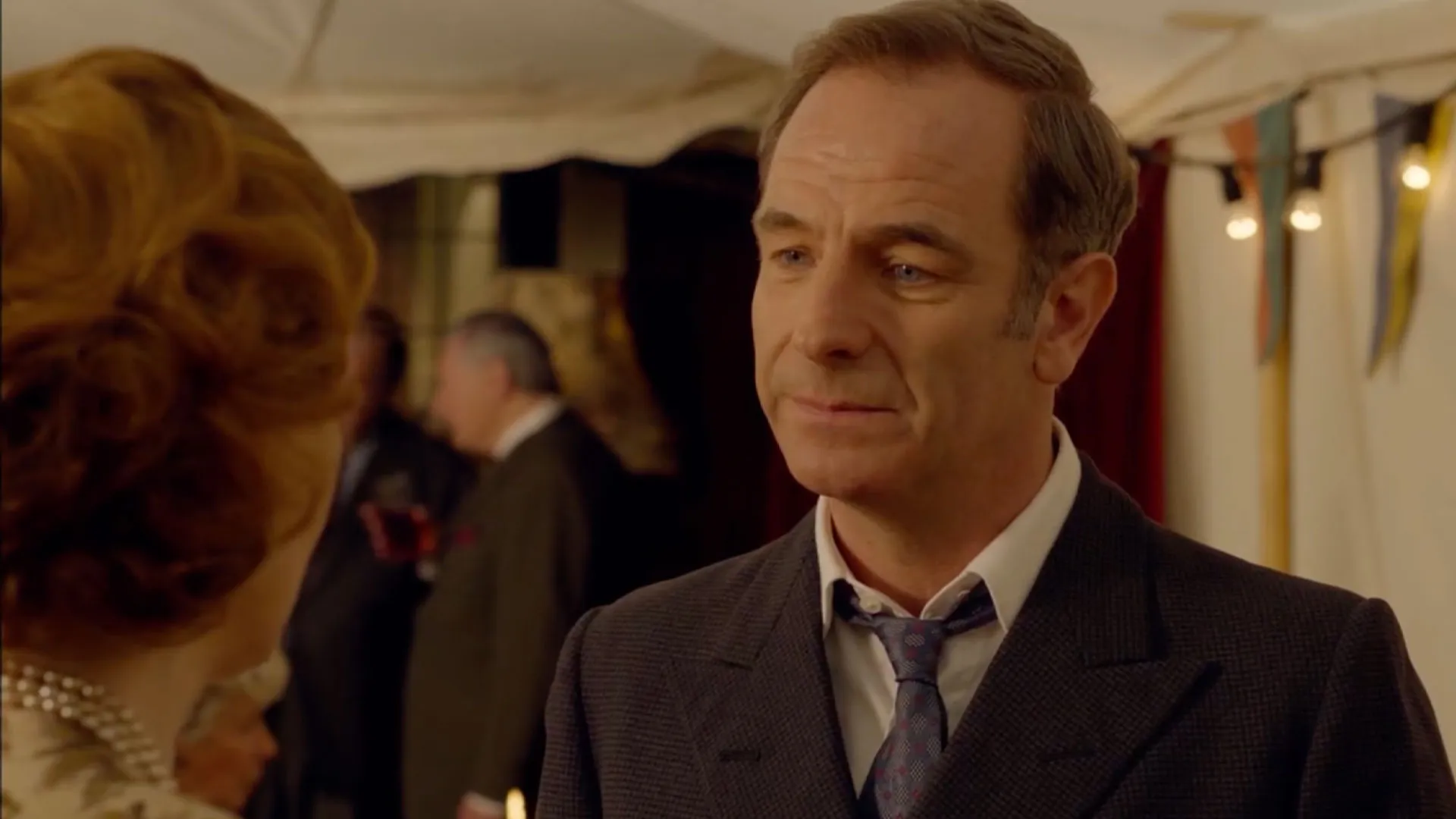 Kacey Ainsworth as Cathy Keating and Robson Green as Geordie Keating in Grantchester Season 3