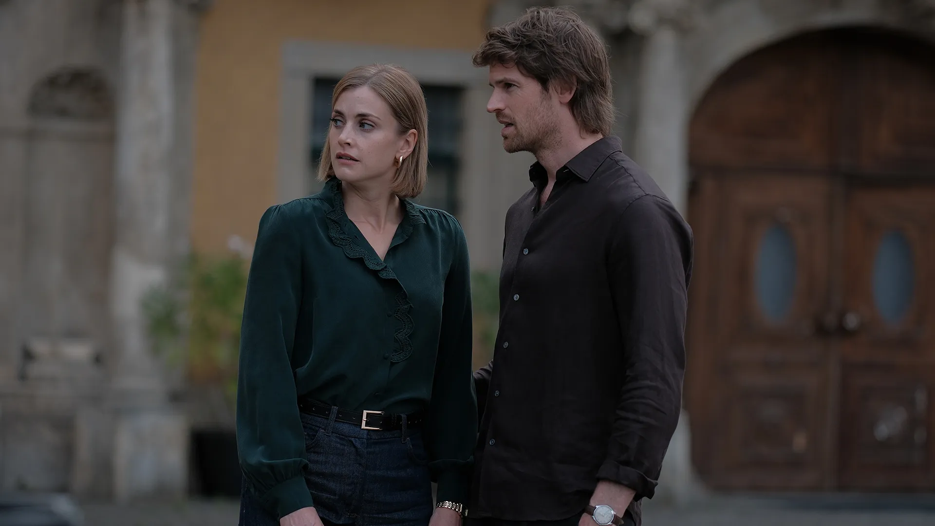 Stefanie Martini and Benjamin Wainwright in Maigret Season 2 on MASTERPIECE on PBS.