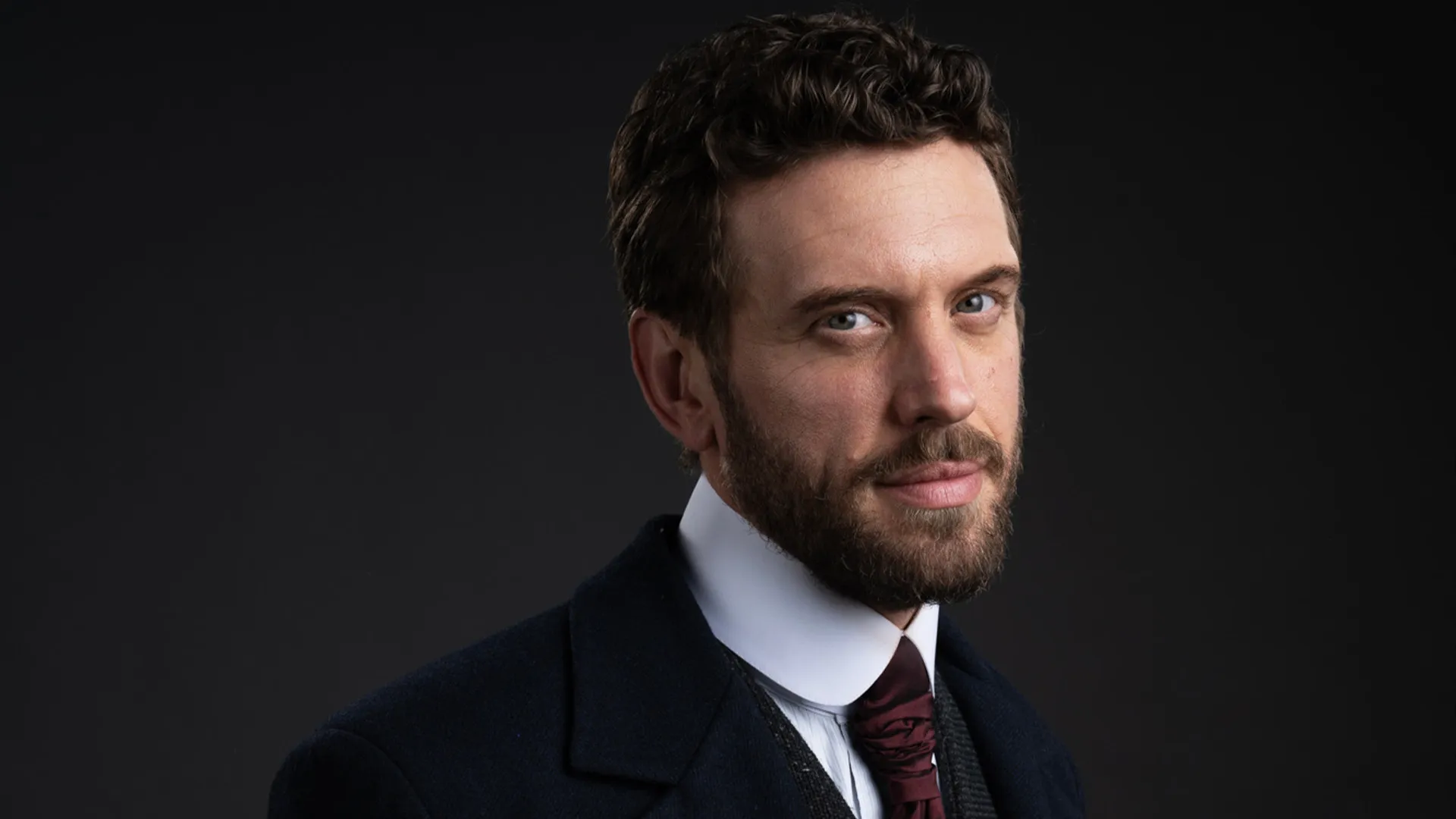 British actor Tom Durant-Pritchard dressed for his role as DI Alexander Blake in Miss Scarlet as seen on MASTERPIECE on PBS.