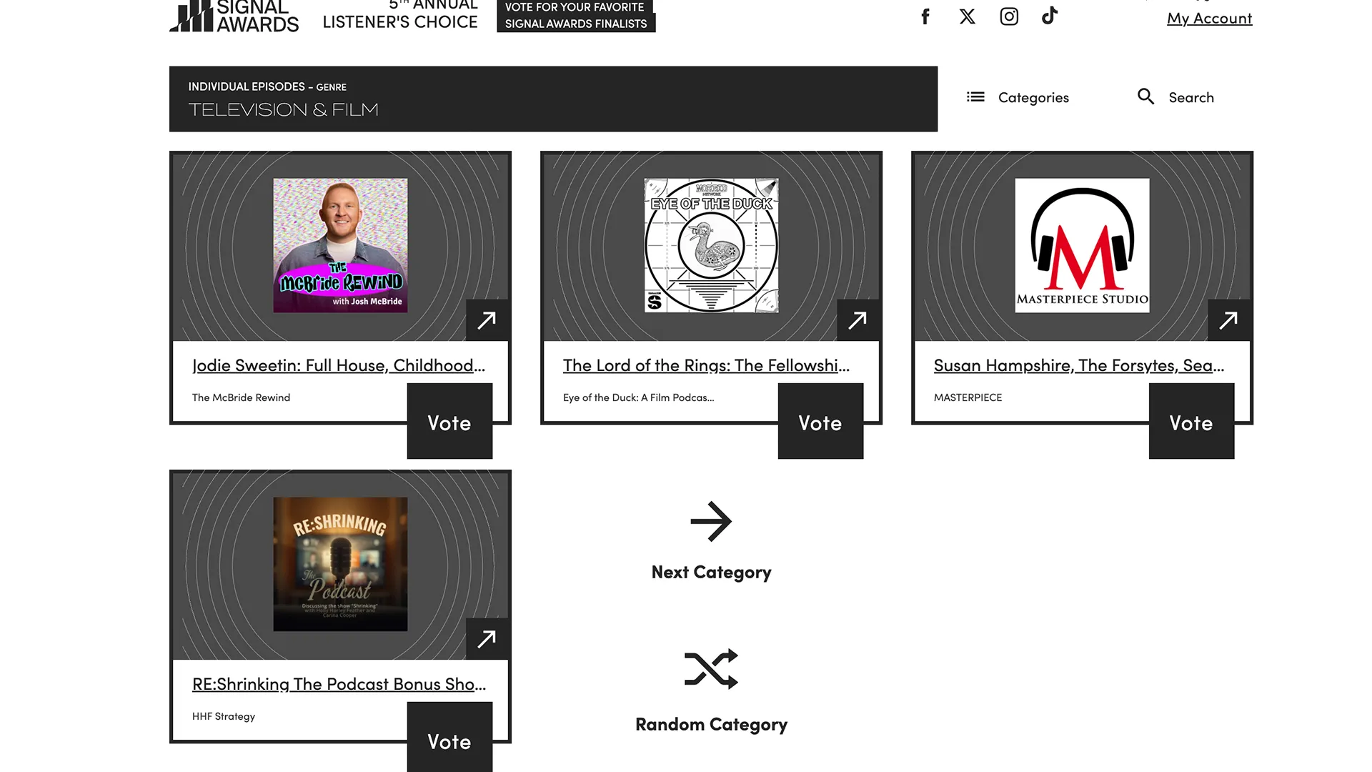 Vote for MASTERPIECE Studio in the Signal Awards.