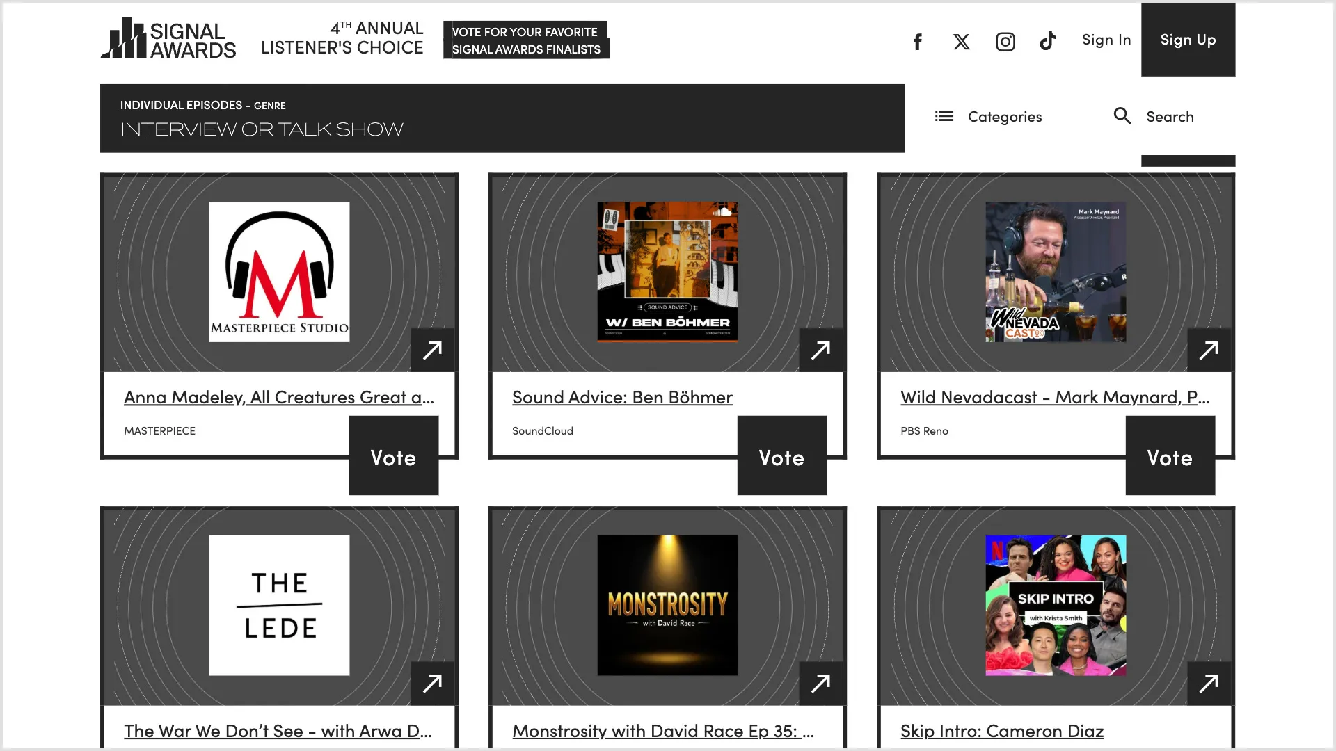 Signal Awards Interview Category