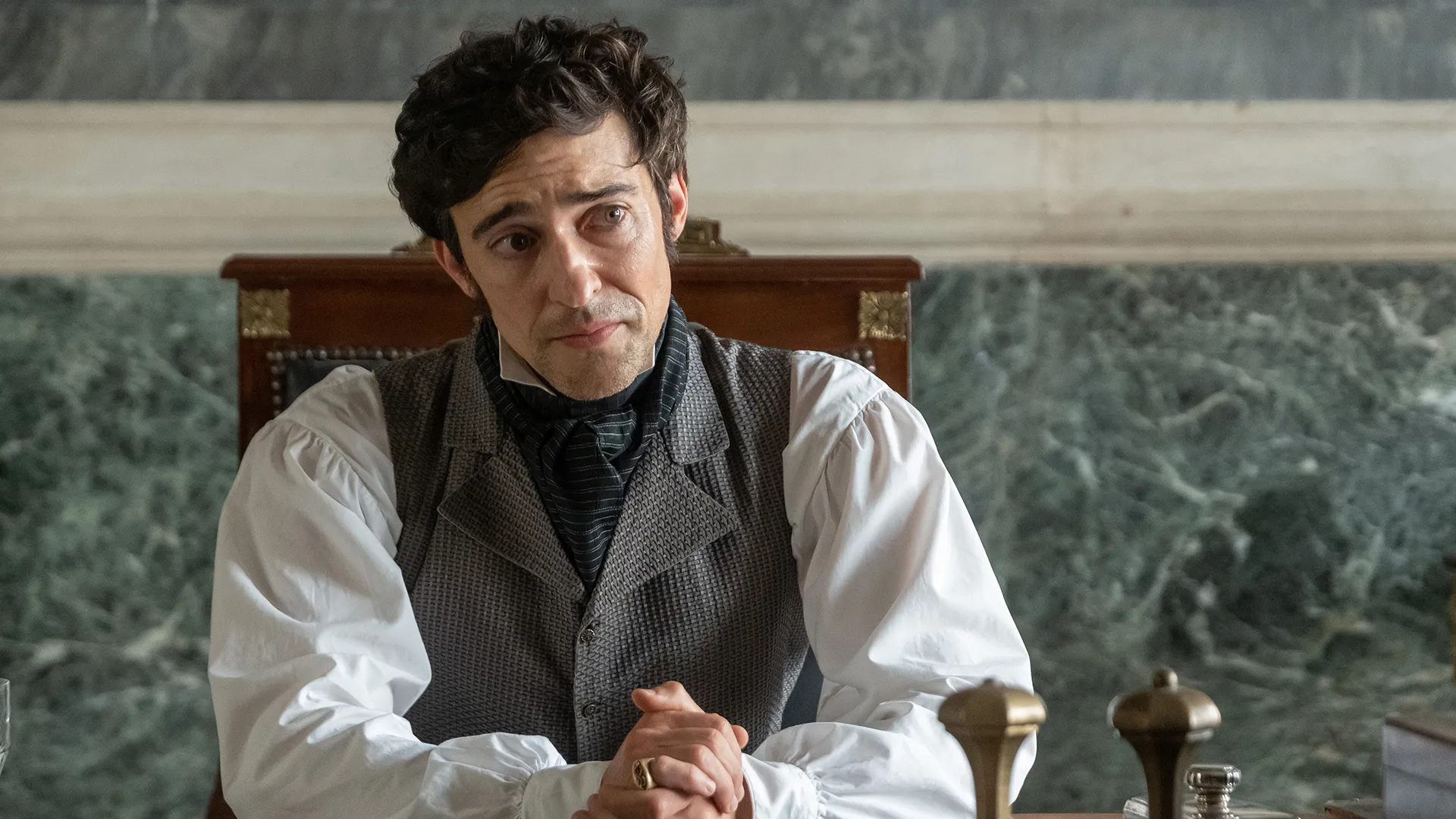 Blake Ritson as Danglars in The Count of Monte Cristo on MASTERPIECE on PBS.