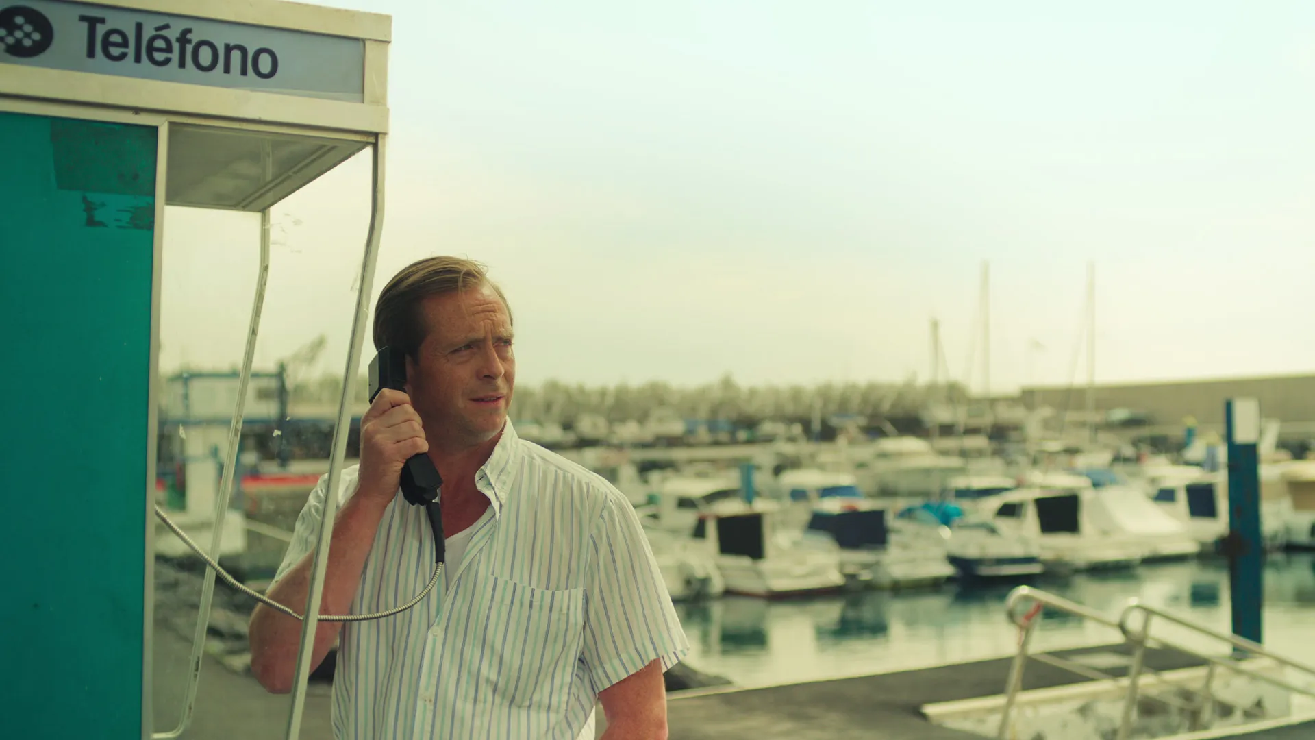 Actor Stephen Campbell Moore as policeman Tony Lundy in a scene from The Gold Season 2 as seen on PBS MASTERPIECE.