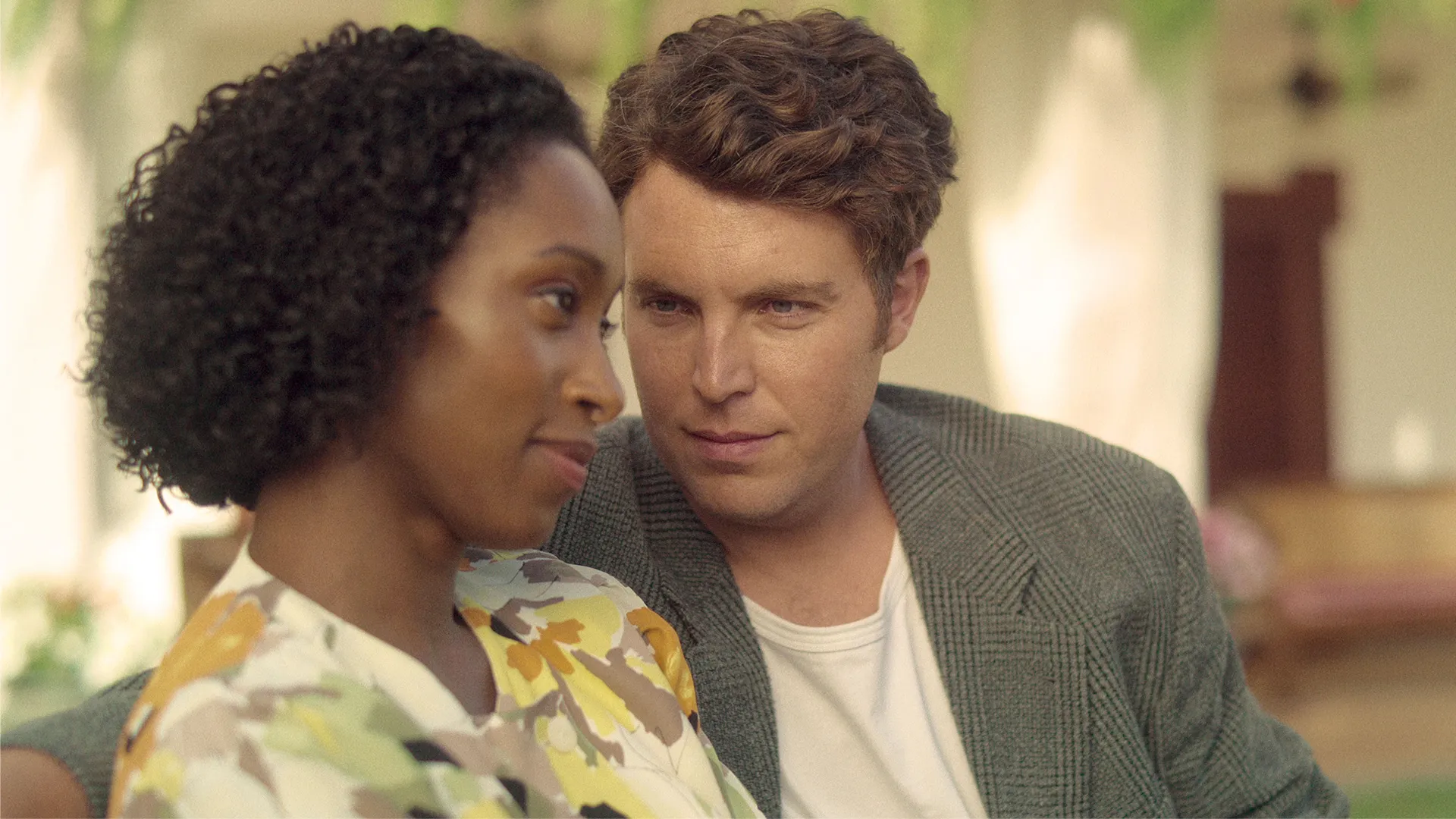 Rochelle Neil as Kadene, Tom Hughes as Logan in The Gold Season 2 on MASTERPIECE on PBS.