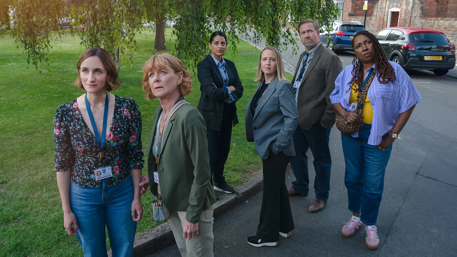 The cast of The Marlow Murder Club Season 3 on MASTERPIECE on PBS.