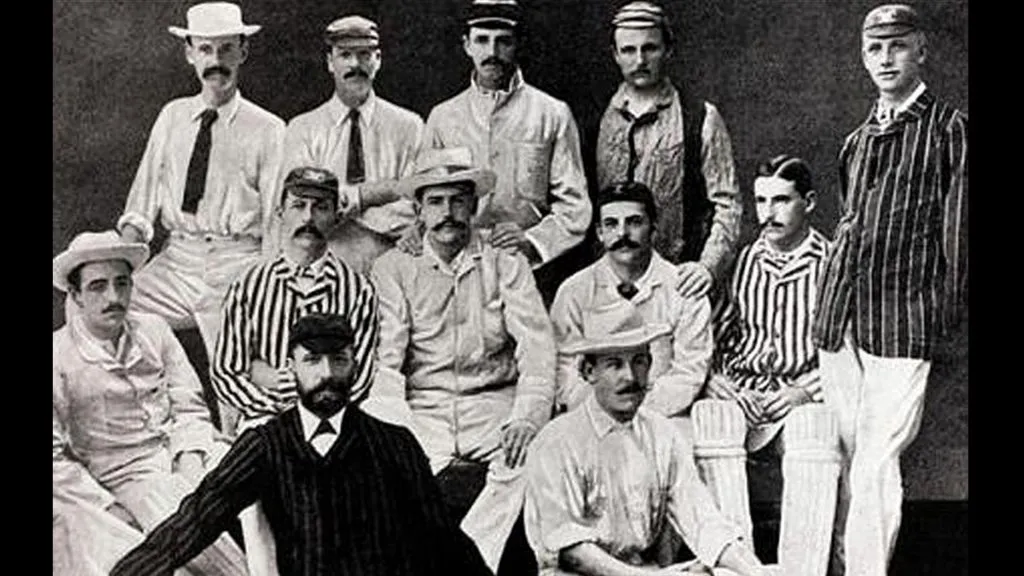 The English Cricket Team that toured Australia in 1882-83, captained by Ivo Bligh. 