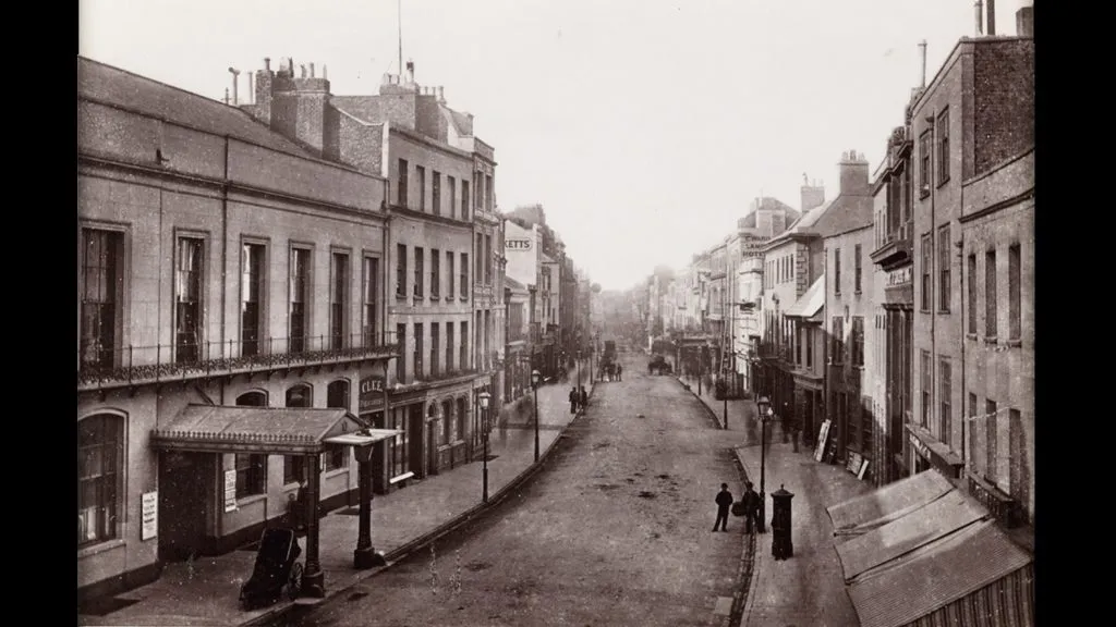 Cheltenham High Street circa 1880.