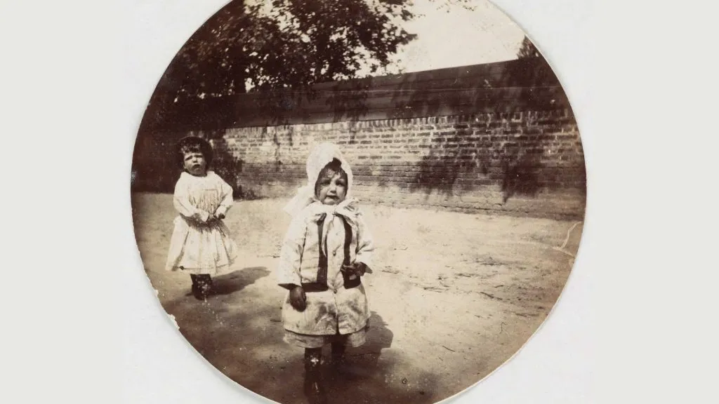 Two young girls, about 1890, from the collection of National Media Museum/Kodak Museum.