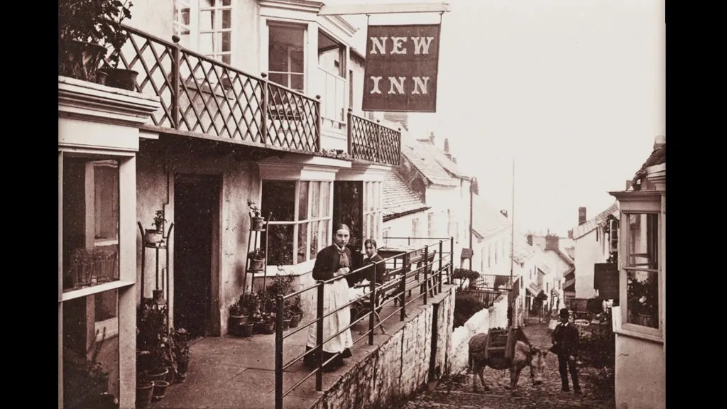 Clovelly, The New Inn' - 1880