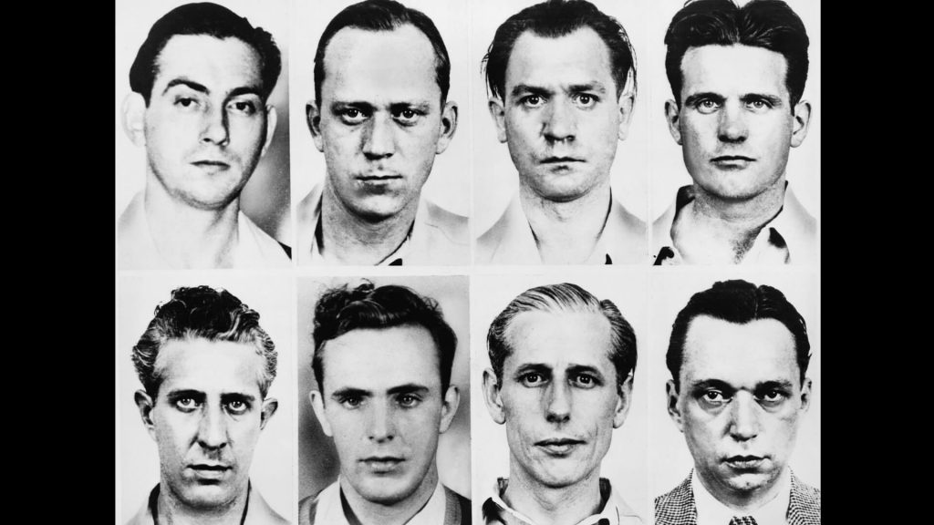 FBI mug shots of eight German saboteurs, June 1942.