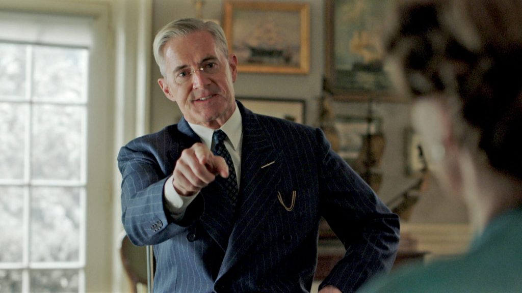 Actor Kyle MacLachlan as President Franklin D. Roosevelt as seen in the mini-series Atlantic Crossing.