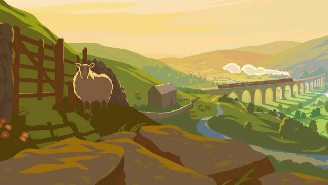 A still from the opening titles sequence of All Creatures Great and Small as seen on MASTERPIECE on PBS