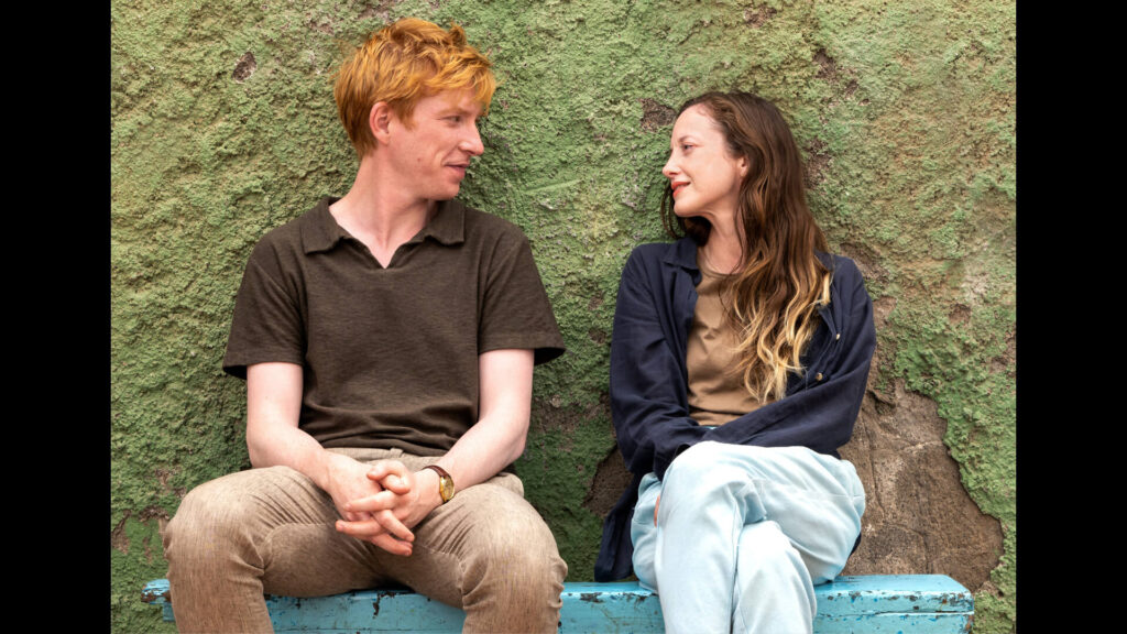 Domhnall Gleeson (Jack) and Andrea Riseborough (Alice) in Alice & Jack