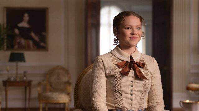 A flashback of young Eliza Scarlet in Miss Scarlet and The Duke Season 4
