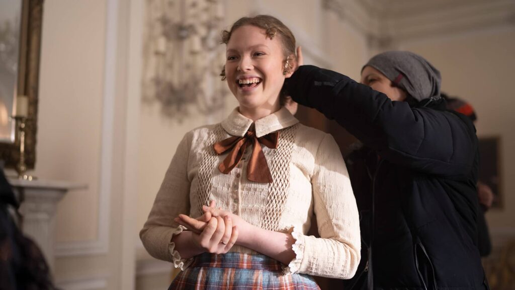 Laura Marcus behind the scenes of Miss Scarlet and The Duke Season 4 Episode 3