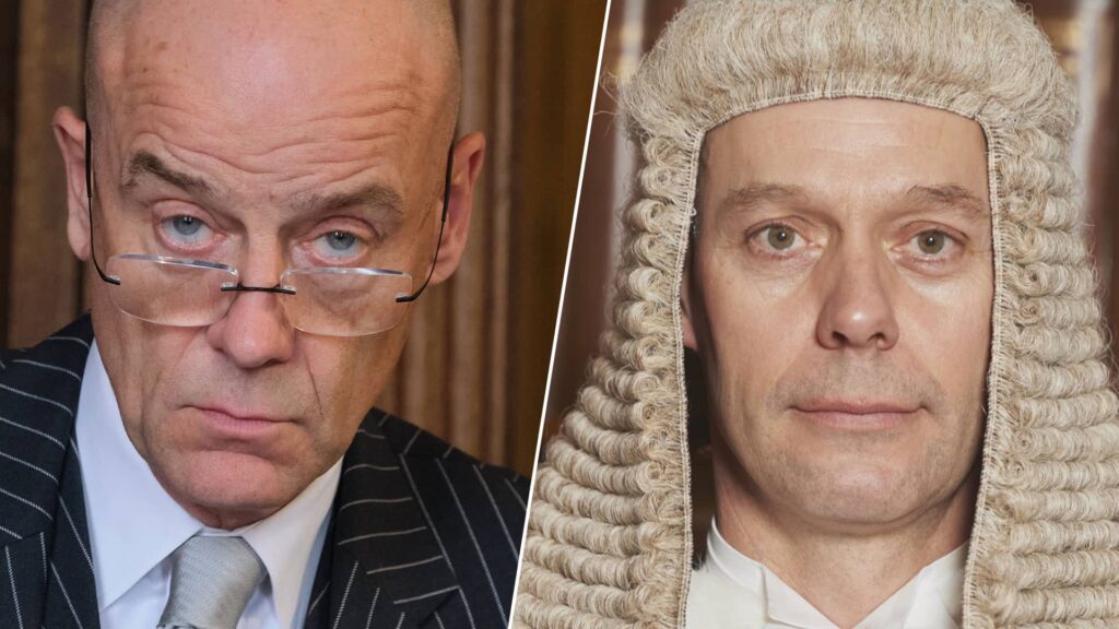 Pip Torrens and Mr. Justice Fraser