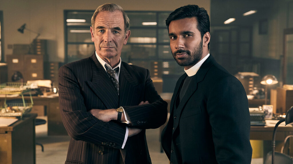 Robson Green and Rishi Nair star in Grantchester