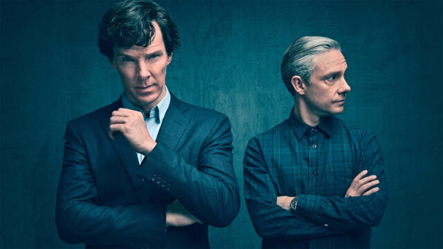 Benedict Cumberbatch and Martin Freeman in Sherlock