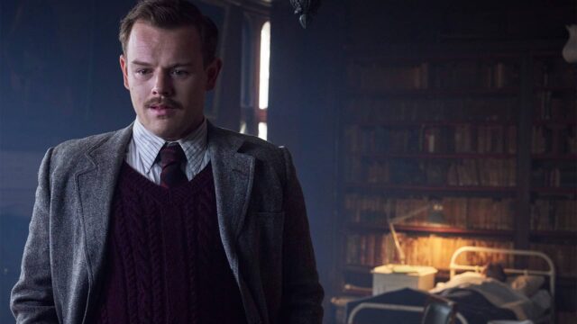 Callum Woodhouse as Tristan Farnon and Samuel West as Siegfried Farnon in All Creatures Great and Small Season 5