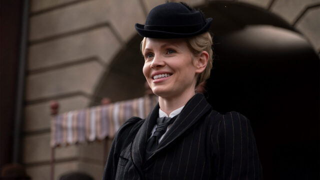 Actor Kate Philips as Eliza Scarlet in the MASTERPIECE on PBS show, Miss Scarlet.