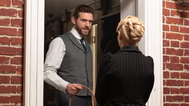 Tom Durant-Pritchard and Kate Phillips in Miss Scarlet Season 5