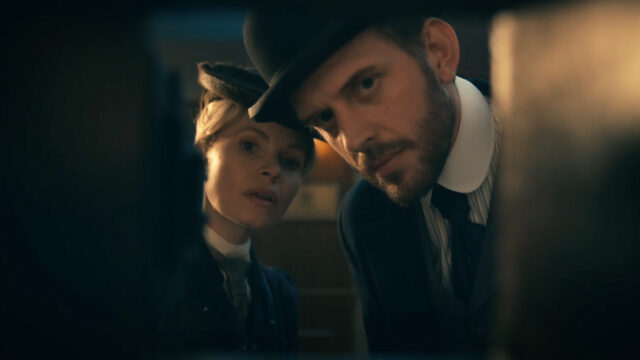 Kate Phillips and Tom Durant-Pritchard in Miss Scarlet Season 5