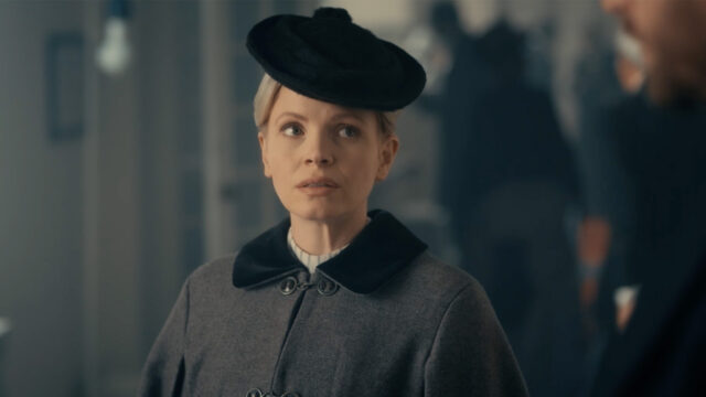 Kate Phillips as Eliza Scarlet in Miss Scarlet Season 5 of Miss Scarlet