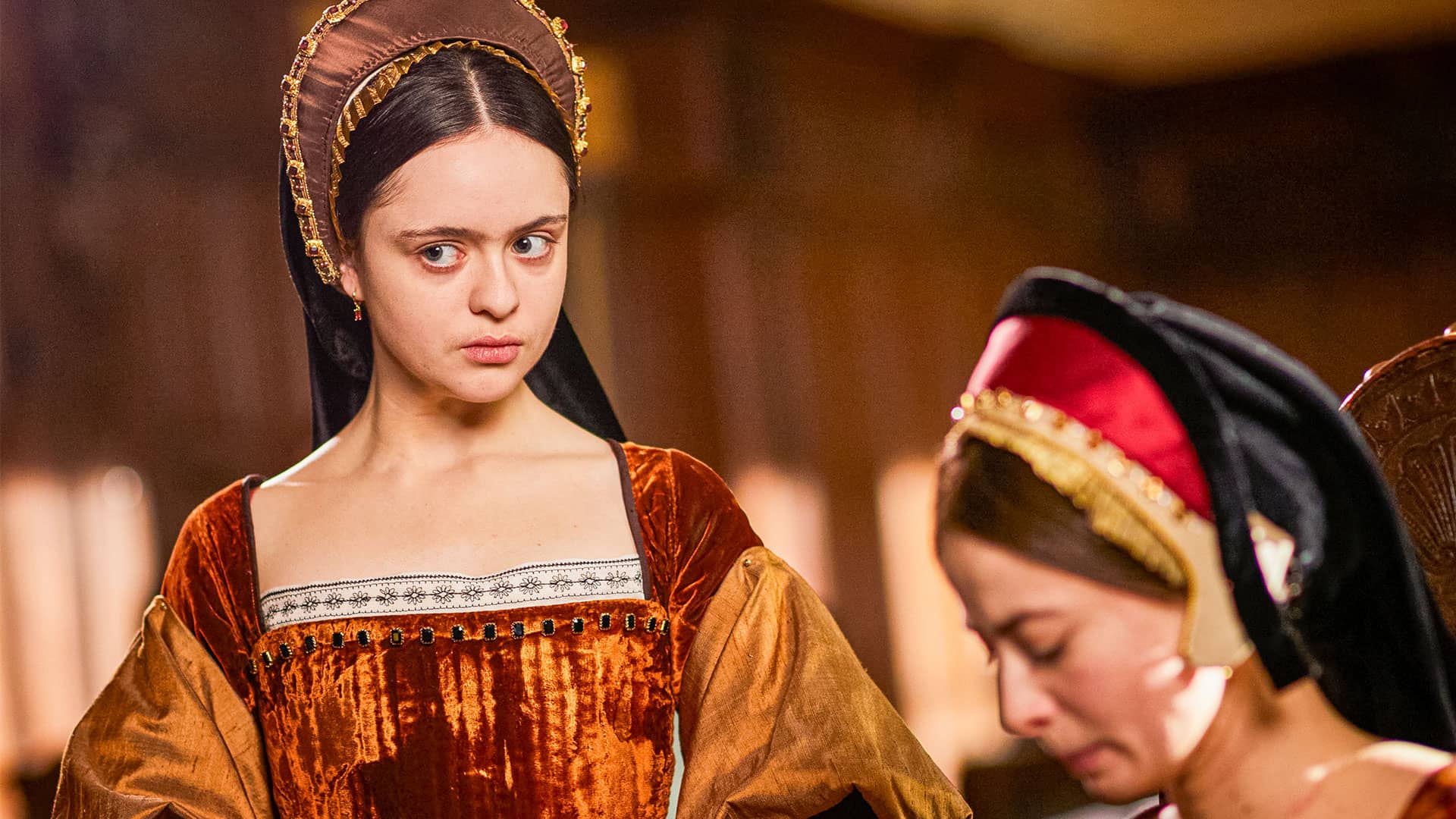 Mary Fitzroy watches Cromwell interrogate Lady Margaret Douglas