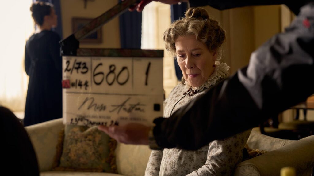 Phyllis Logan behind the scenes of Miss Austen