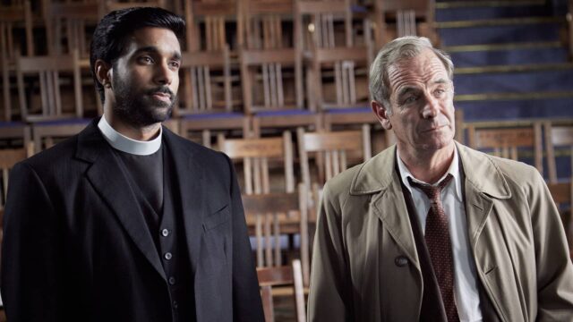 Rishi Nair and Robson Green as Alphy and Geordie in Grantchester Season 10