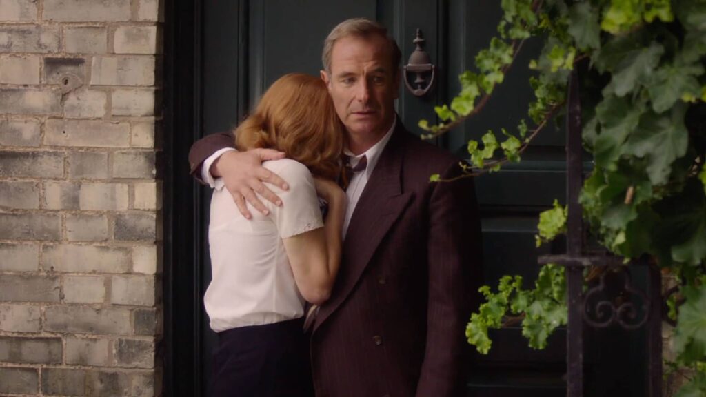 Kacey Ainsworth as Cathy and Robson Green as Geordie in Grantchester Season 5