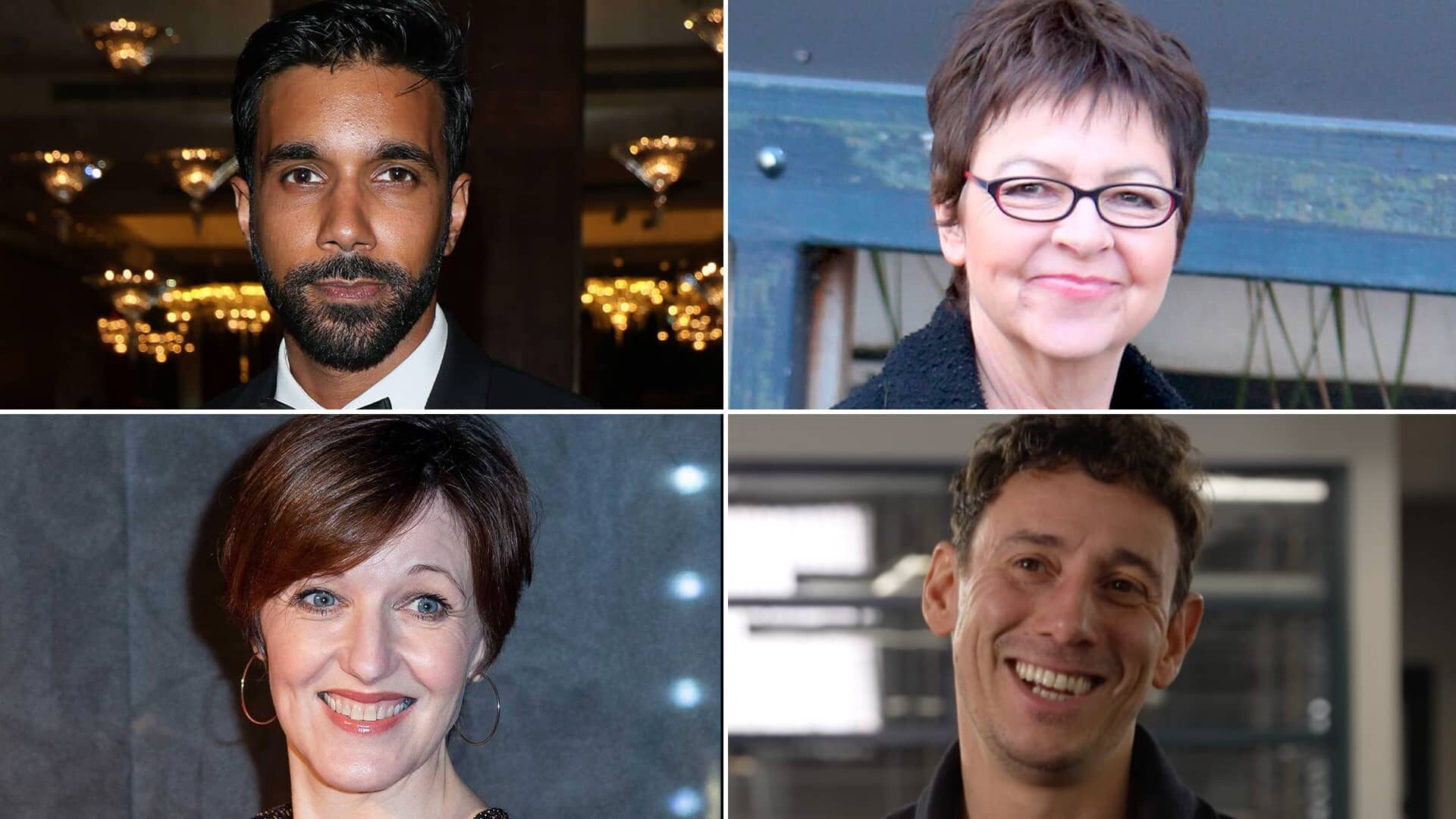 Rishi Nair (top left), Tessa Peake-Jones (top right), Kacey Ainsworth (bottom left) and Al Weaver (bottom right) from Grantchester