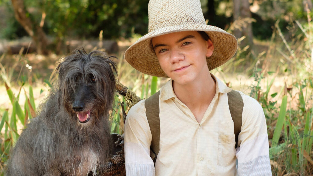 Milo Parker with Roger the dog in The Durells in Corfu