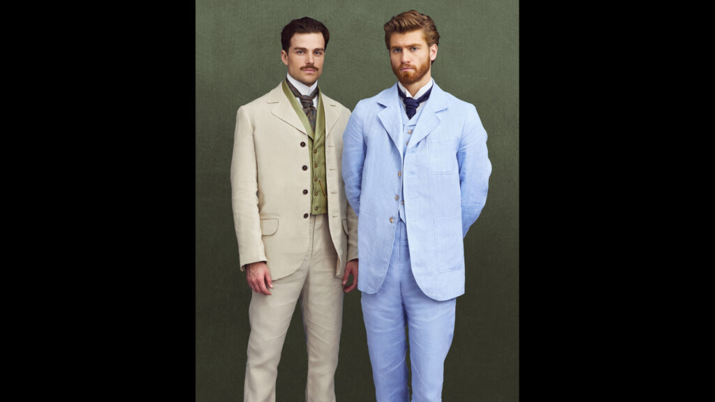 Joshua Orpin (Titans) as Soames Forsyte and Danny Griffin (Fate: The Winx Saga) as Jo Forsyte Jr. in The Forsytes on MASTERPIECE on PBS