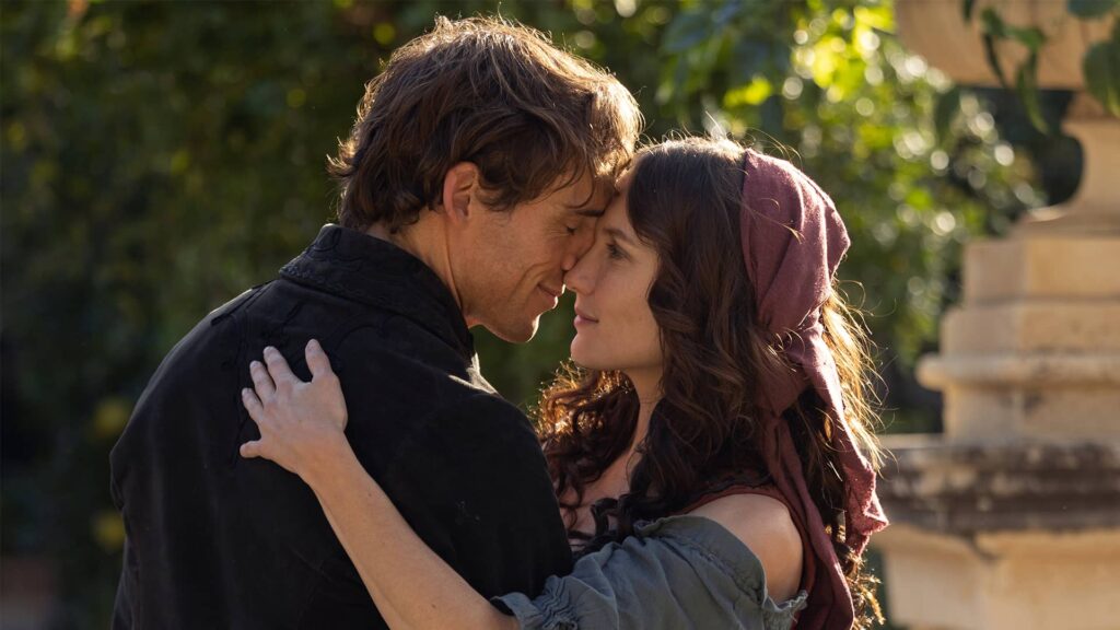 Sam Claflin and Ana Girardot in The Count of Monte Cristo on MASTERPIECE on PBS.
