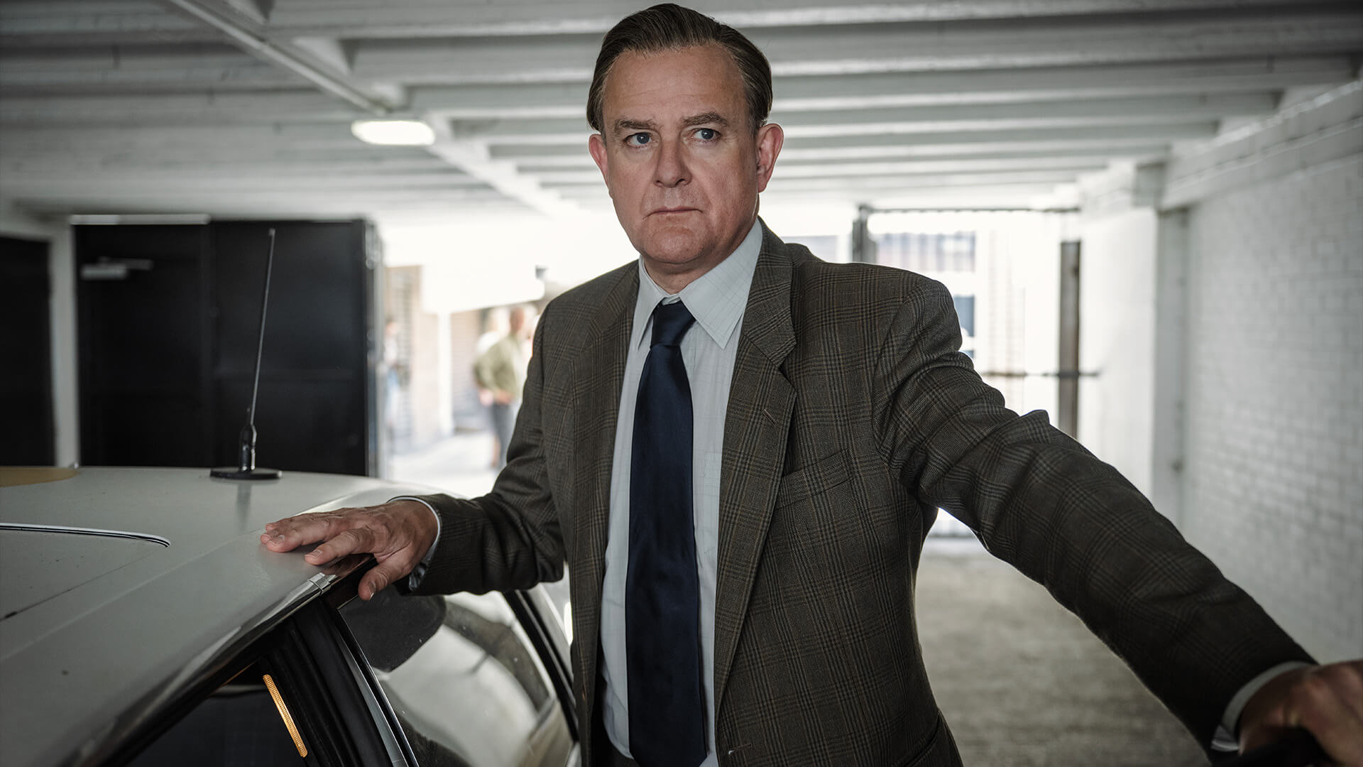 Actor Hugh Bonneville in his role as DCI Brian Boyce in The Gold Season 1 airing on PBS MASTERPIECE.