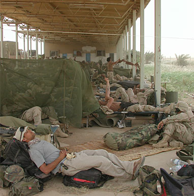 Dimitri's bed in Iraq
