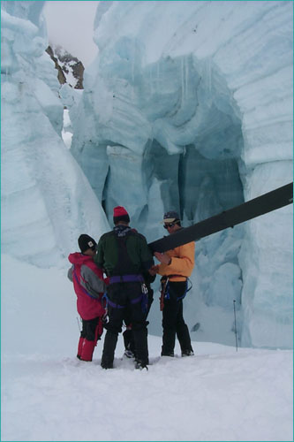 Crevasse rescue training