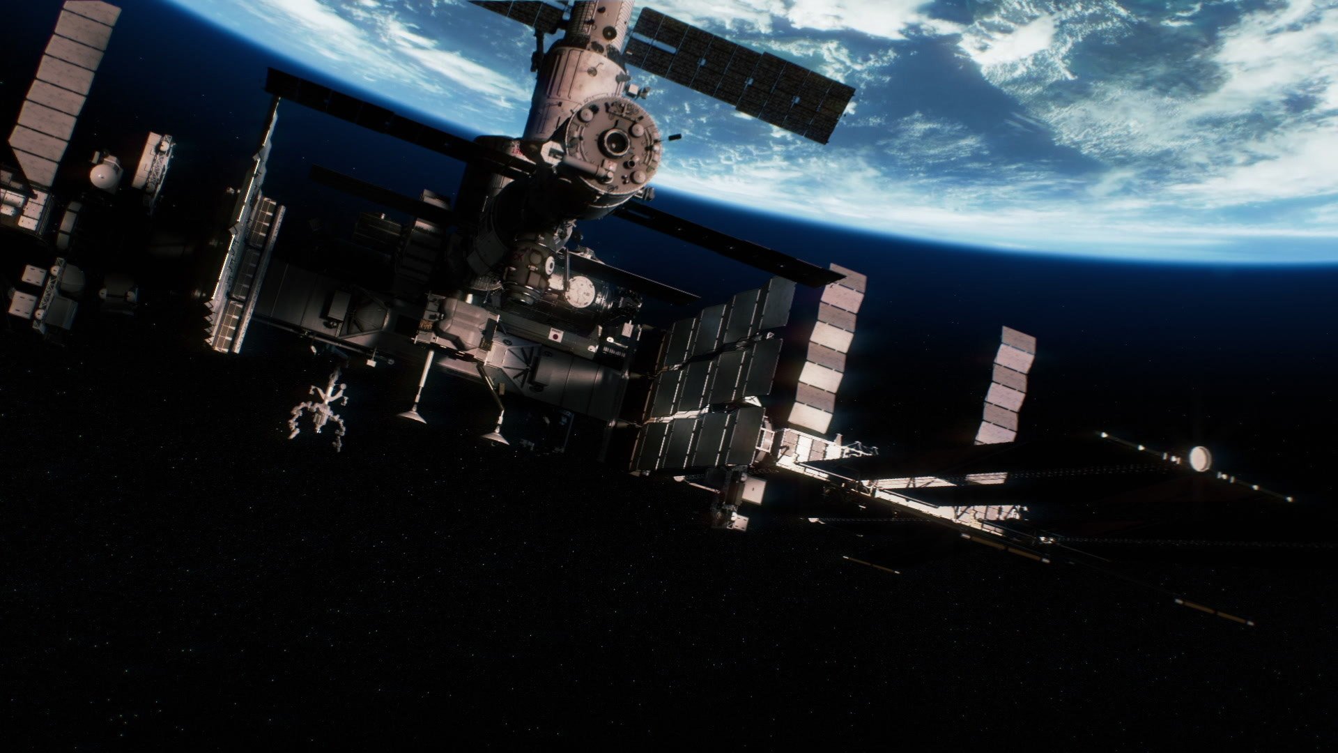 International Space Station floating above the Earth