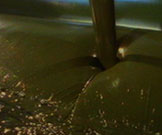 closeup of pouring ink