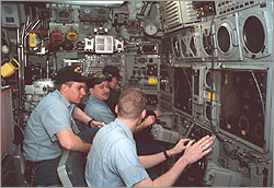 Men at the controls